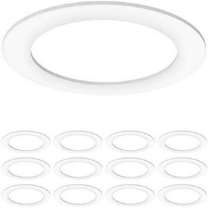 12 Goof Rings for 6" Recessed Lights‎ – Sunco Flush Mount Trim Covers White